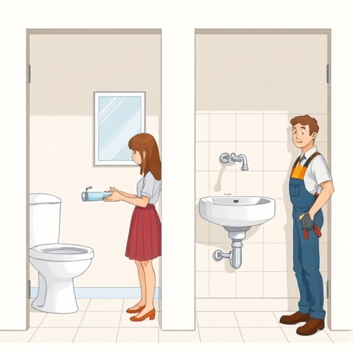 Two Bathrooms, One Sink