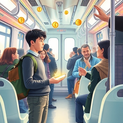 지하철 역의 금화 서커스