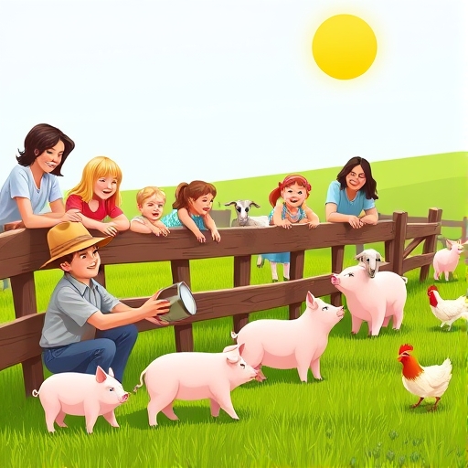 Visitors at the Farm