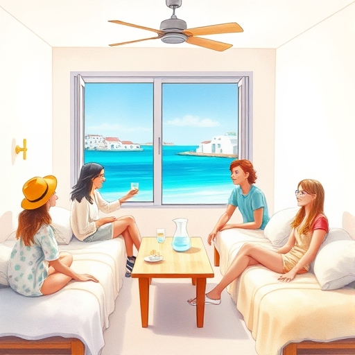 הוסטל על חוף באיי יוון