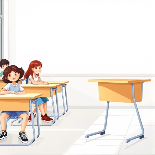 教室里的桌子