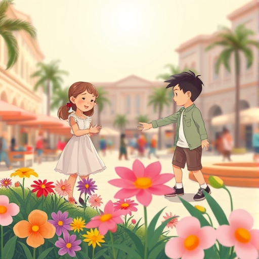 La plaza y los niños