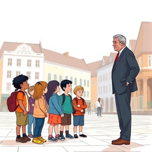 El político en la plaza