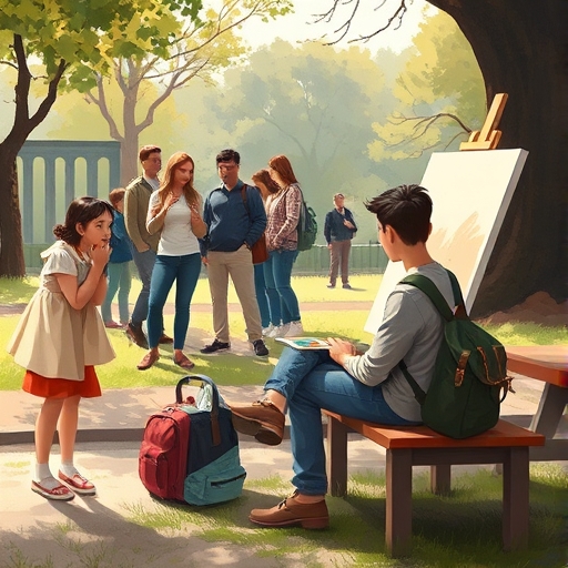 El artista en el parque