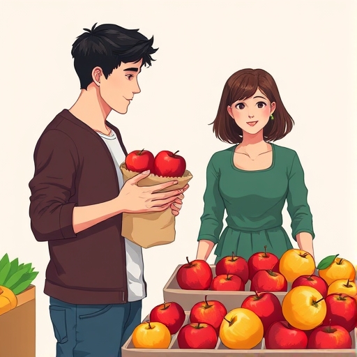 Conversación en el mercado