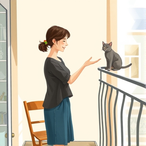 El balcón y el gato