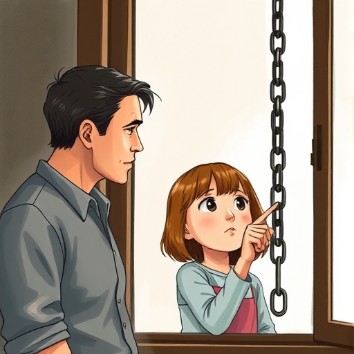 La cadena en la ventana