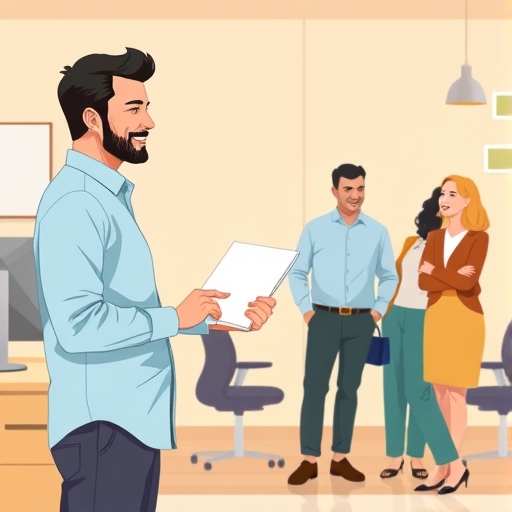 La invitación en la oficina