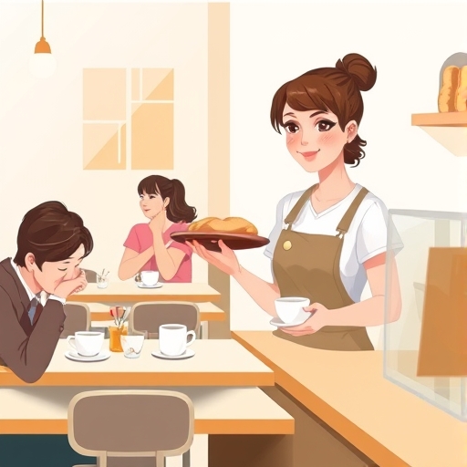 En la cafetería libre