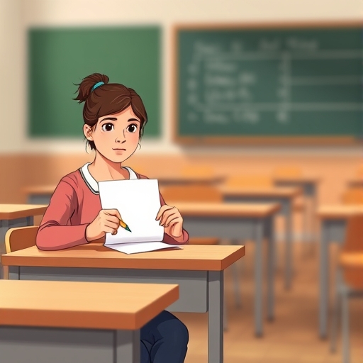 Prueba en la escuela