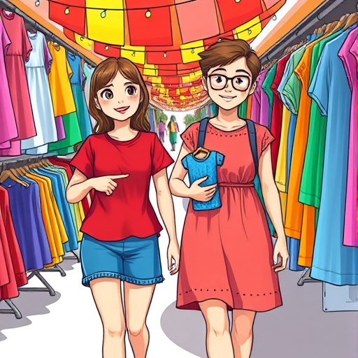 Buying a Festival Outfit at the Market