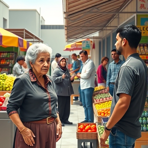 Silent Shift at the Market Stall