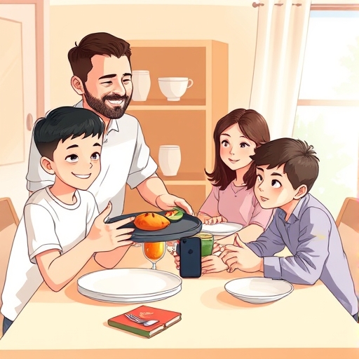 Screen Break at the Family Dinner