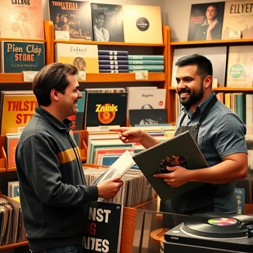 The Vinyl Puzzle in a Cozy Record Shop