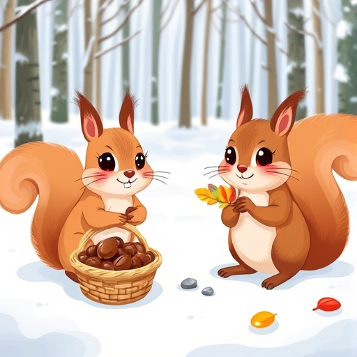 The Two Squirrels' Winter Surprise