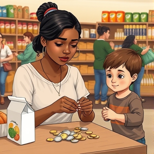 Counting Coins at the Food Pantry Line
