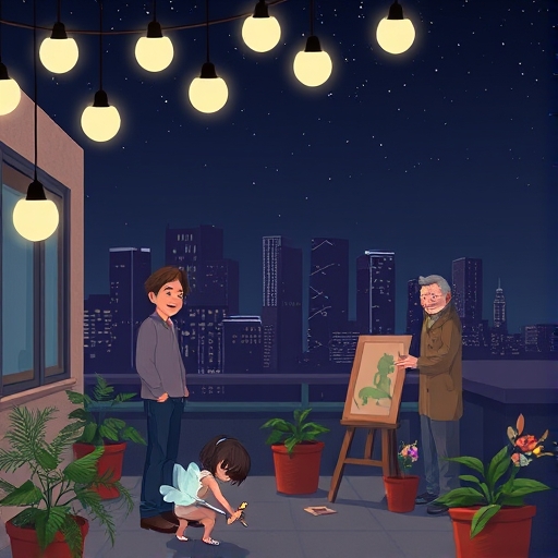 Midnight Rooftop Garden