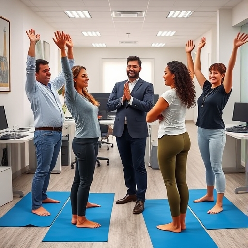 Tension at the Office Yoga Break