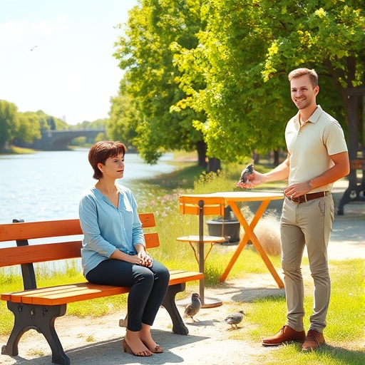 Sunlit Conversations by the River