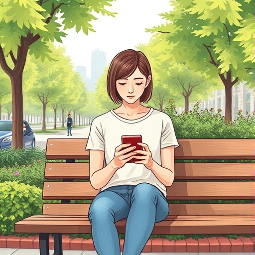 Endless Scroll at the City Park Bench