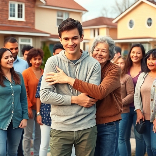 El abrazo que une al barrio