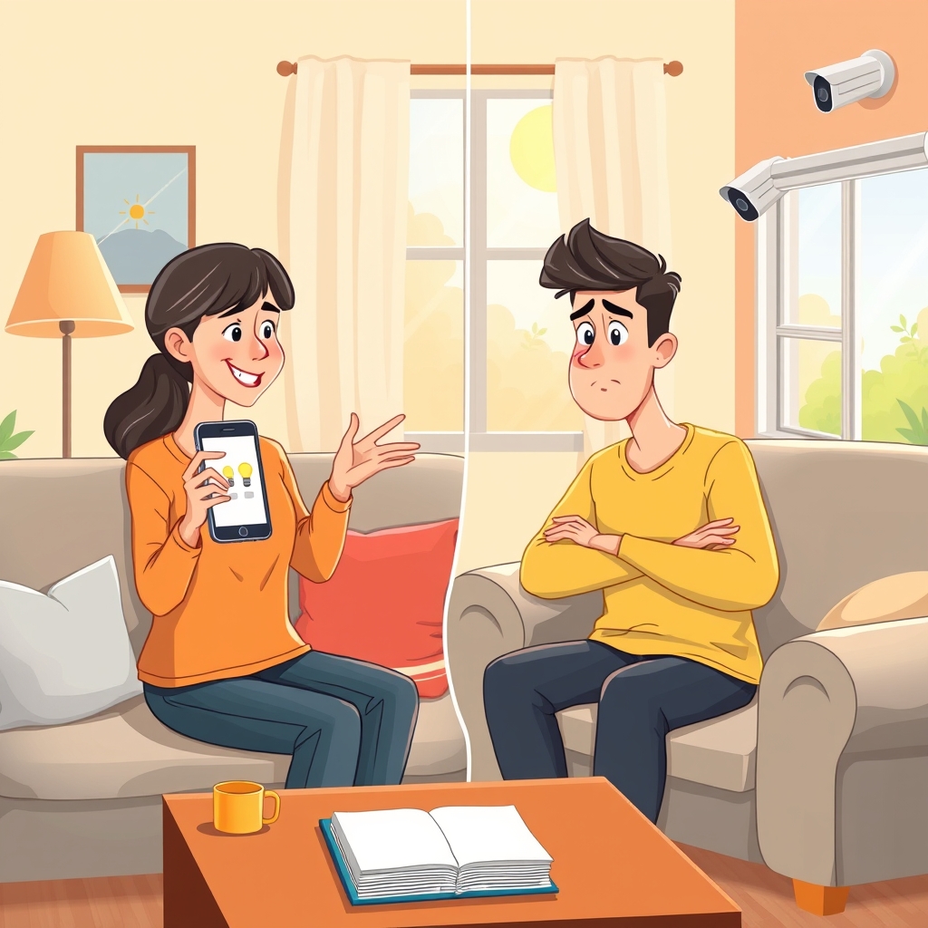 שימוש בטכנולוגיה חכמה בבית מול בית רגיל