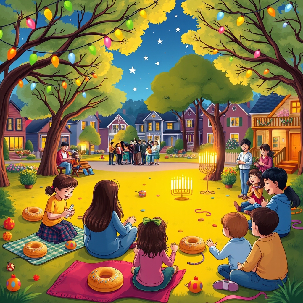 חגיגת חנוכה בשכונה