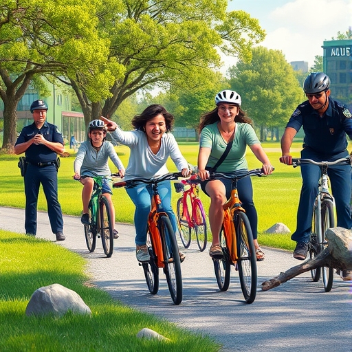 La escapada en bicicleta del vecindario