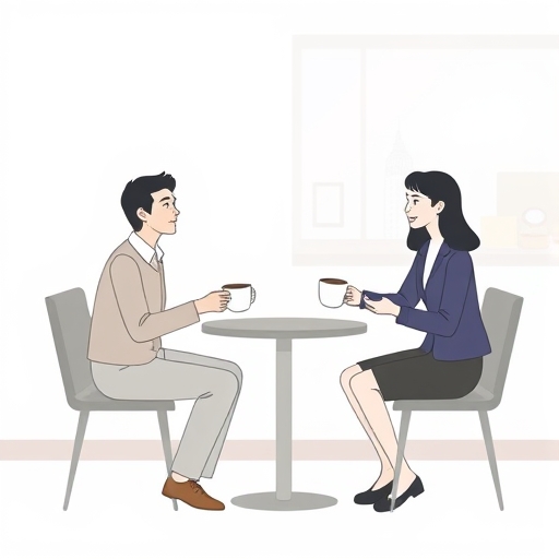 La pausa en la cafetería del banco