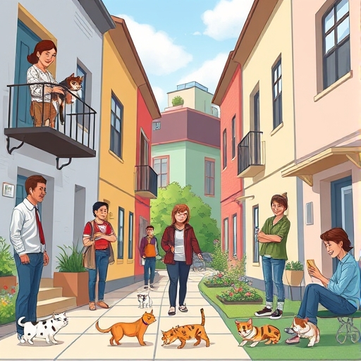 El vecindario que adoptó la moda felina