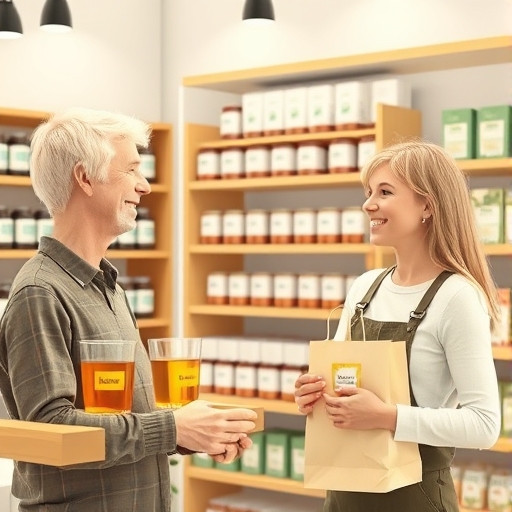 Charla en la tienda de medicina natural