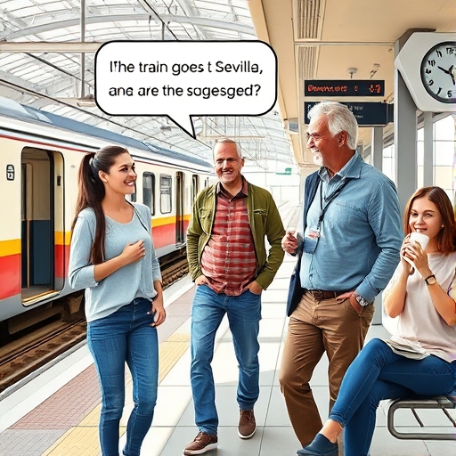 Confusión en la estación de tren