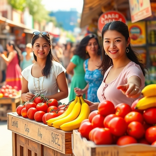 Entre frutas y secretos en el mercado local
